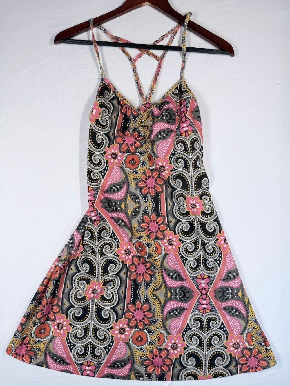 prAna Breathe Paisley Floral Knit Top Size S Multicolor